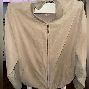 Men’s London Fog Tan Bomber Jacket, lightweight sz XXL